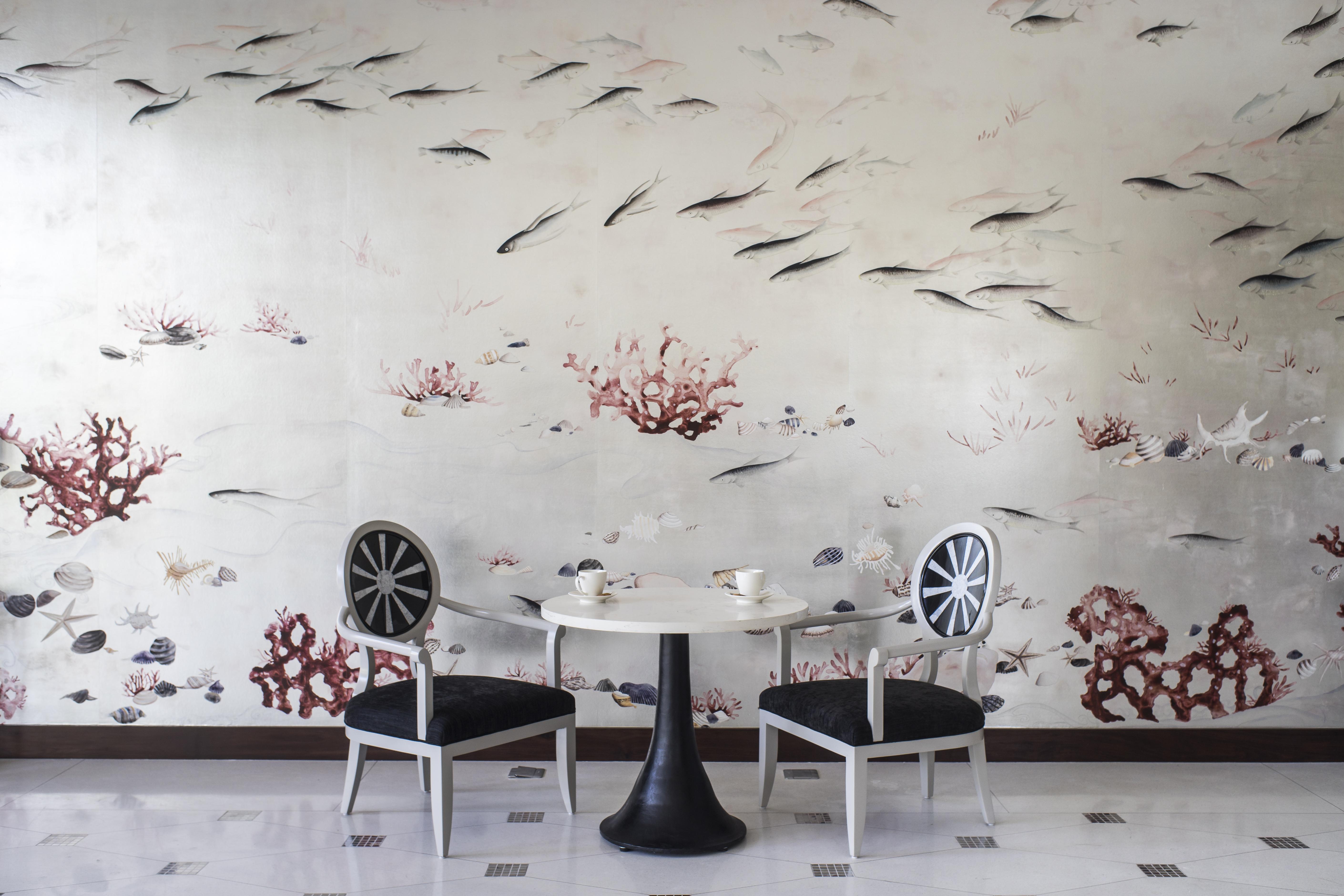 Salinda Resort Phu Quoc - Sparkling Wine Breakfast Eksteriør billede A wall decorated with a wallpaper